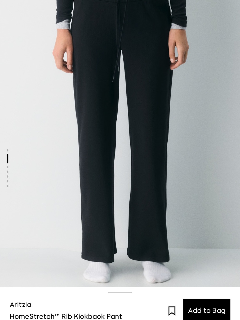 Aritzia Black Wide-Leg Pull-On Pants